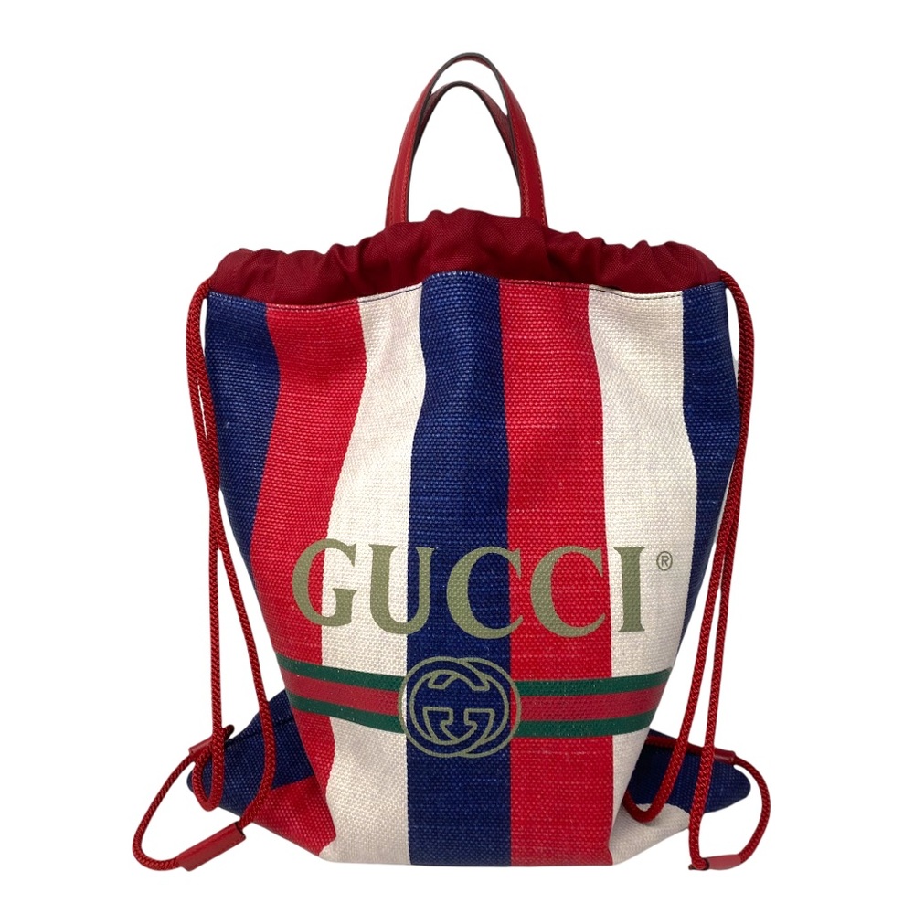 GUCCI Sylvie Print Drawstring Backpack